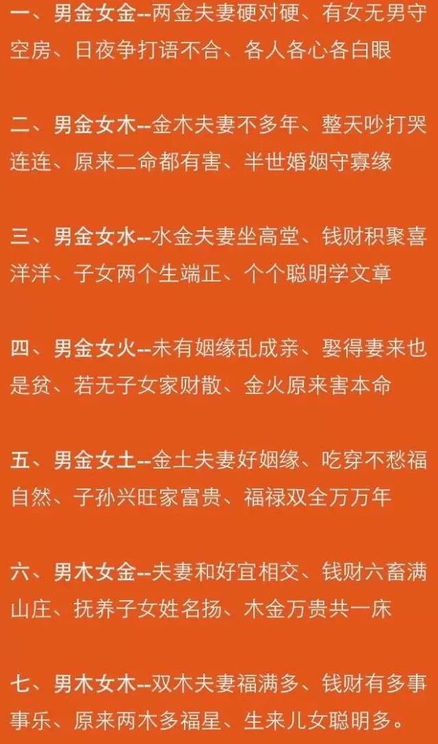 金木水火土五行婚配表百度文库 结婚在我们的生活中算是头等大事了吧，关于结婚的传统习俗很多